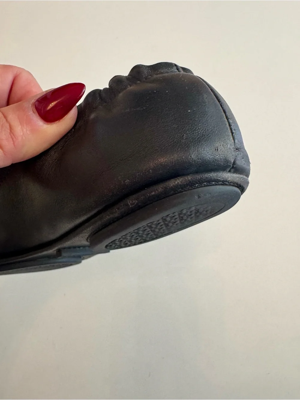 Tory Burch Navy Leather Women's Ballet Flats